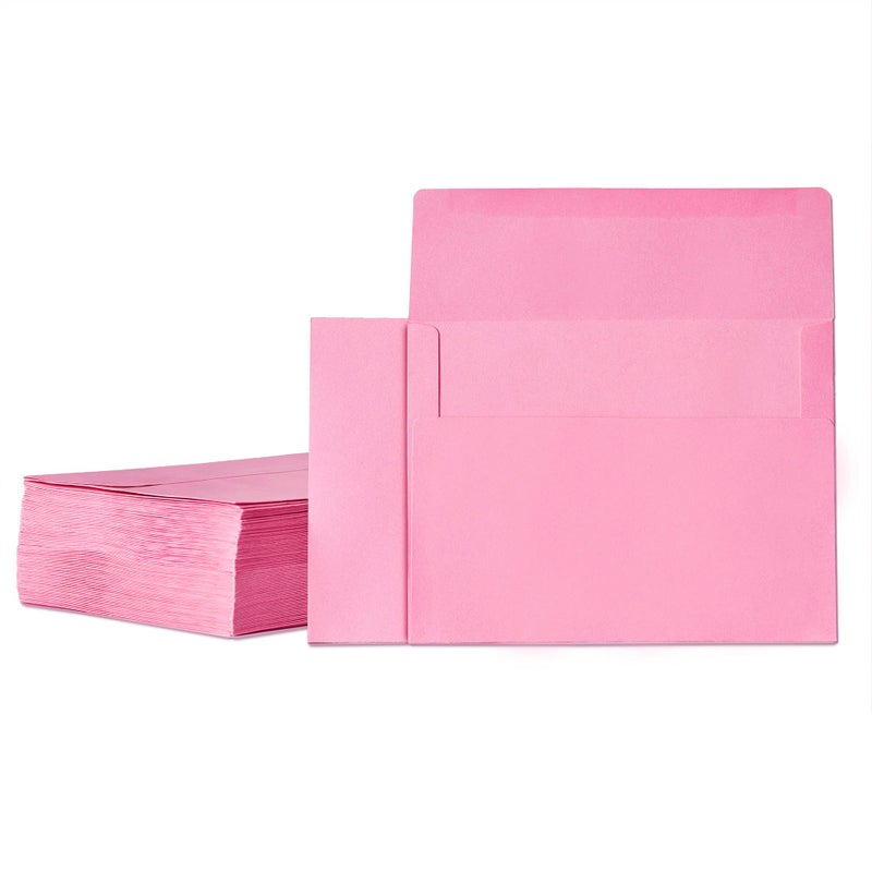 MATICAN Invitation Envelopes  100-Pack 5x7 Envelopes  A7 Envelopes for Invitations  Pink  5 1/4 x 7 1/4 Inches - Image 1